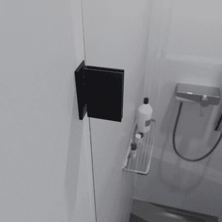 SaniClear Douchedeur Modern | 70x200 cm | Helder glas | Mat zwart beslag - Foto 2