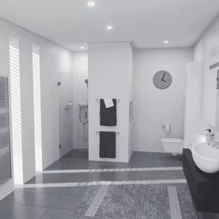 SaniClear Douchedeur Modern | 70x200 cm | Helder glas | Rvs look beslag - Foto 2