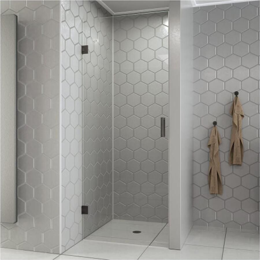 SaniClear Douchedeur Modern | 80x200 cm | Helder glas | Verouderd ijzer gunmetal beslag - Foto 3