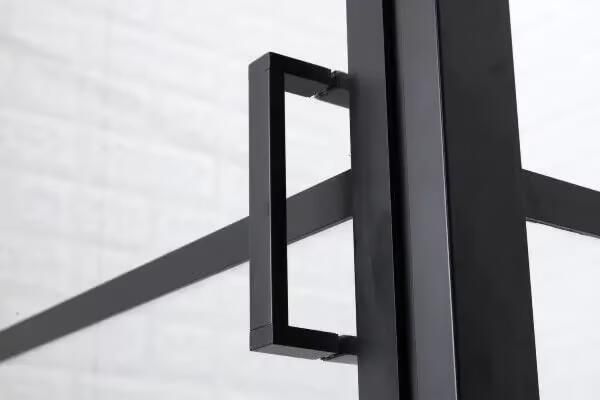 SaniClear Douchedeur Nero | 80x200 cm | Helder glas | Mat zwart beslag - Foto 3