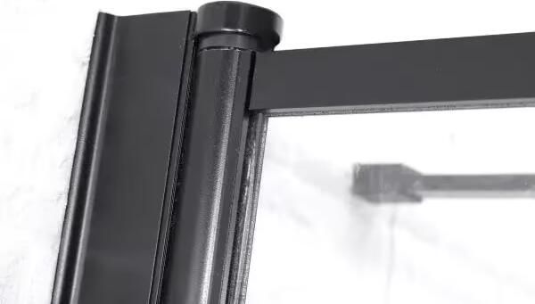 SaniClear Douchedeur Nero | 80x200 cm | Helder glas | Mat zwart beslag - Foto 2