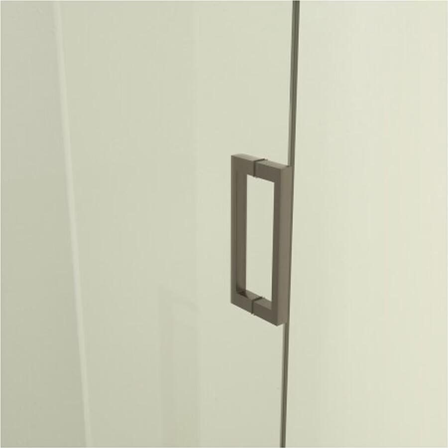 SaniClear Douchedeur Supreme | 110-120x200 cm | 1 Schuifdeur | Helder glas | Rvs look beslag