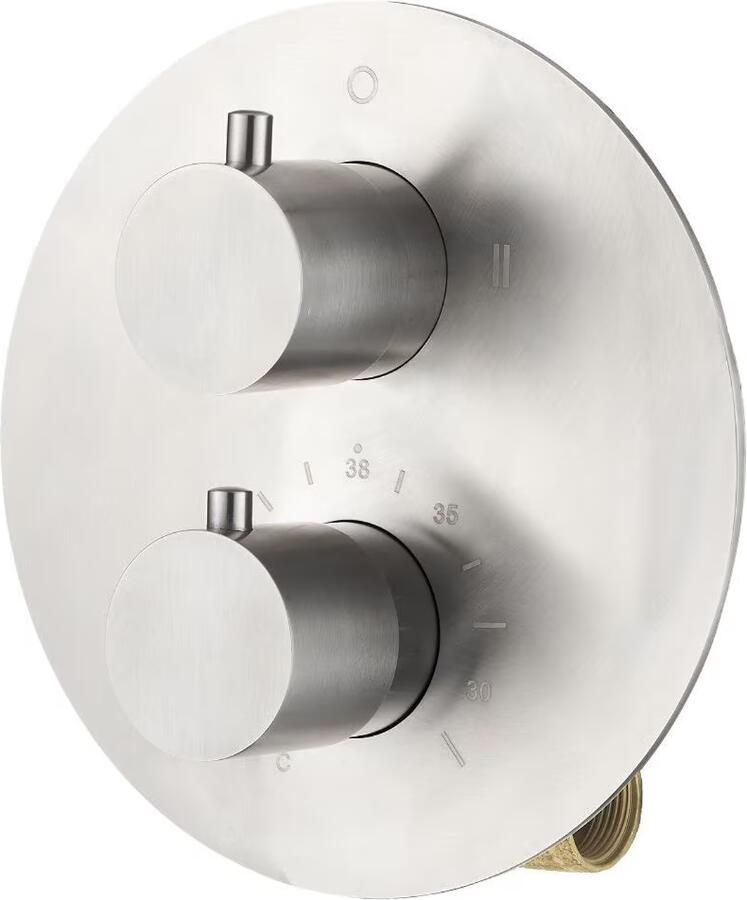 SaniClear Douchekraan Exclusive | Inbouw | Mengkraan | Incl.Inbouwdeel | 2-weg | Rond | RVS look - Foto 2