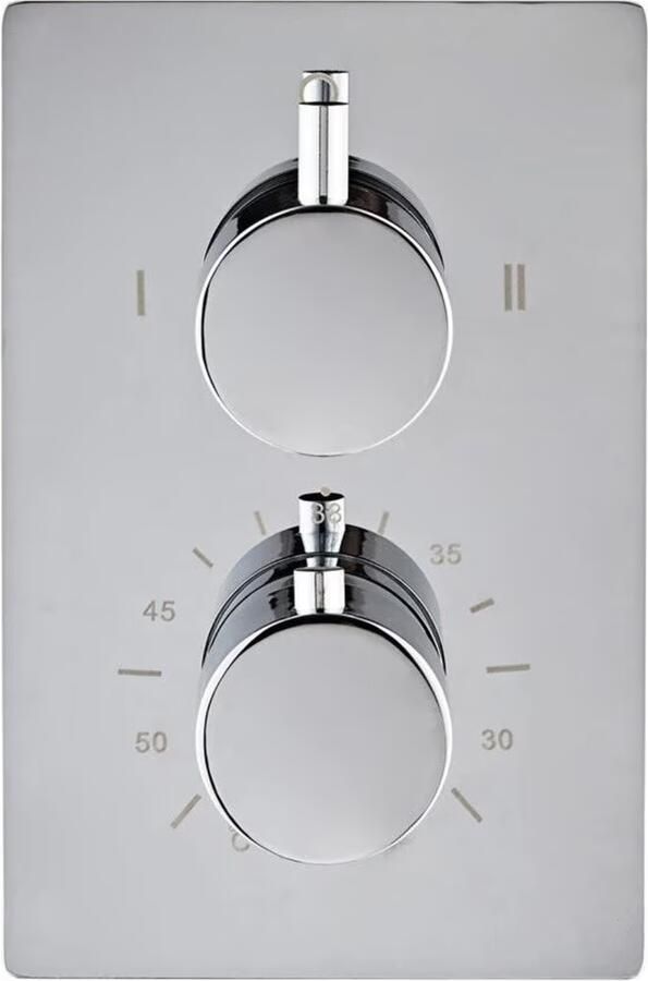 SaniClear Douchekraan Shine | Inbouw | Thermostaatkraan | Incl.Inbouwdeel | 2-weg | Rond | Chroom