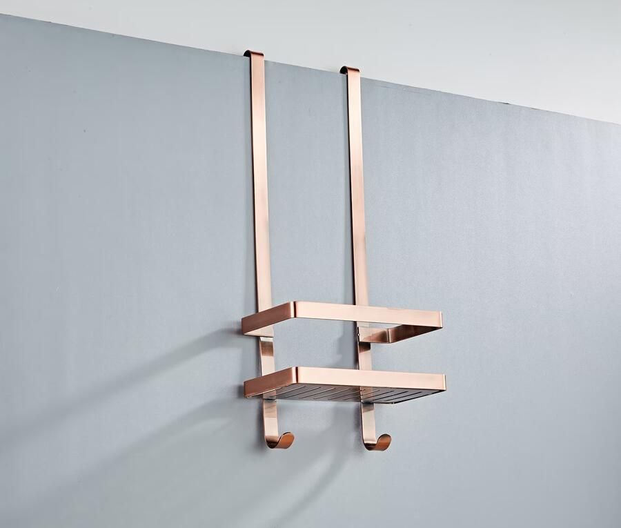 SaniClear Doucherek Copper | Aan douchewand | 52x23x12 cm | Messing | Rechthoek | Geborsteld koper - Foto 3