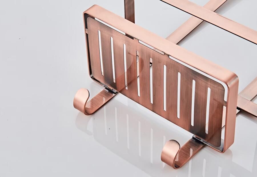 SaniClear Doucherek Copper | Aan douchewand | 52x23x12 cm | Messing | Rechthoek | Geborsteld koper