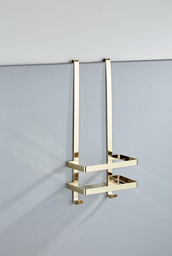 SaniClear Doucherek Dorado | Aan douchewand | 52x23x12 cm | Messing | Rechthoek | Goud glans - Foto 3