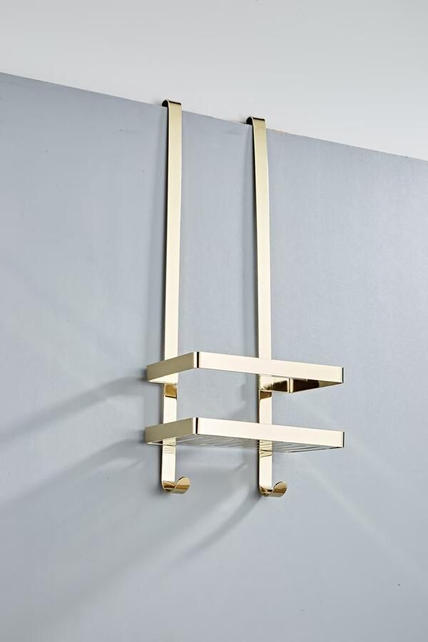 SaniClear Doucherek Dorado | Aan douchewand | 52x23x12 cm | Messing | Rechthoek | Goud glans - Foto 2