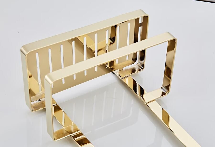 SaniClear Doucherek Dorado | Aan douchewand | 52x23x12 cm | Messing | Rechthoek | Goud glans