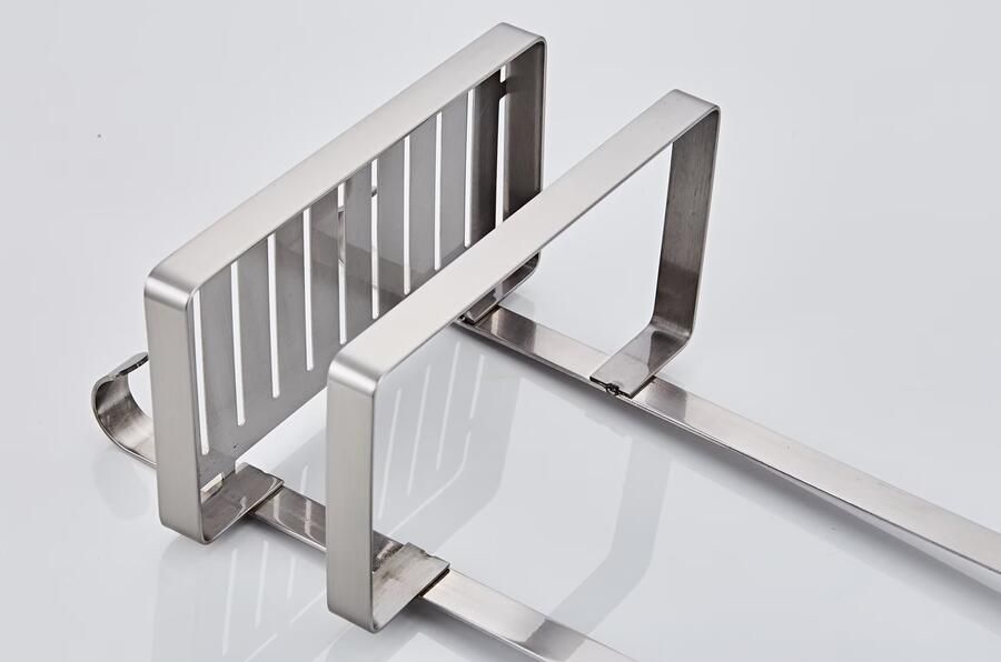 SaniClear Doucherek Inox | Aan douchewand | 52x23x12 cm | Messing | Rechthoek | RVS look - Foto 2