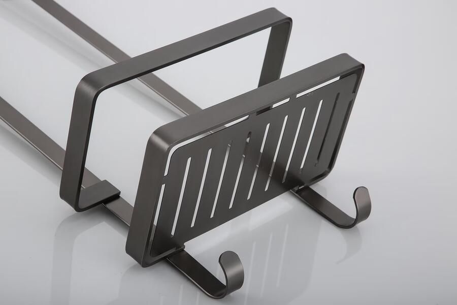 SaniClear Doucherek Iron | Aan douchewand | 52x23x12 cm | Messing | Rechthoek | Verouderd ijzer Gunmetal