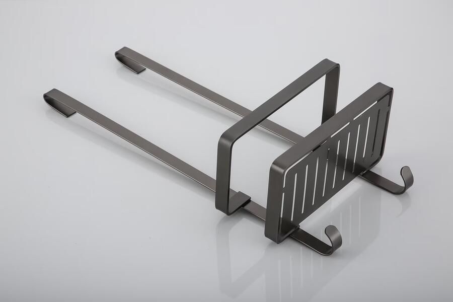 SaniClear Doucherek Iron | Aan douchewand | 52x23x12 cm | Messing | Rechthoek | Verouderd ijzer Gunmetal - Foto 2