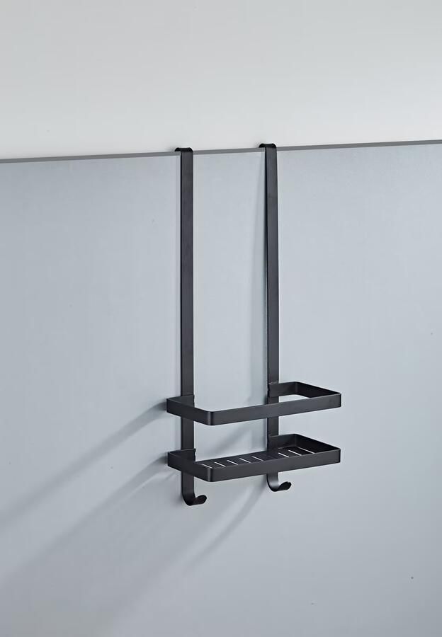 SaniClear Doucherek Nero | Aan douchewand | 52x23x12 cm | Messing | Rechthoek | Mat zwart - Foto 2