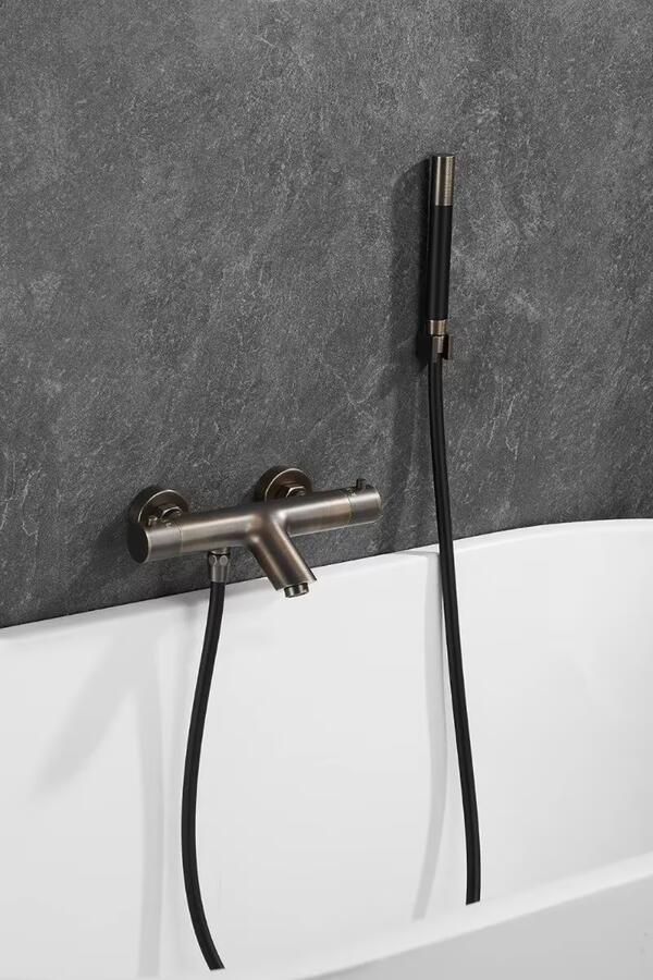 SaniClear Doucheslang Antique pro | Messing | Glad | Verouderd messing Zwart - Foto 2