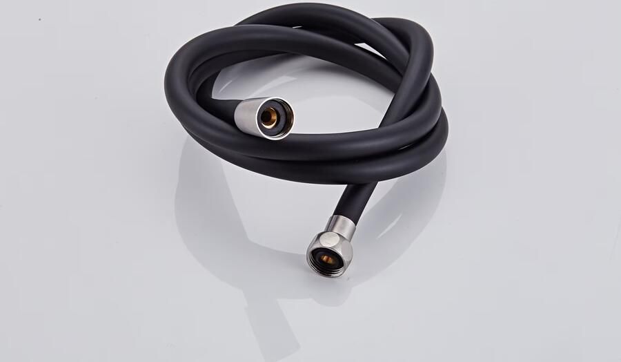 SaniClear Doucheslang Exlusive Pro | 150 cm | Messing | Glad | RVS look Zwart - Foto 3