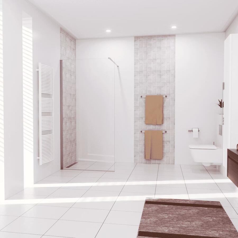 SaniClear Douchewand Redro | 100x200 cm | Helder glas | Rvs look beslag - Foto 3