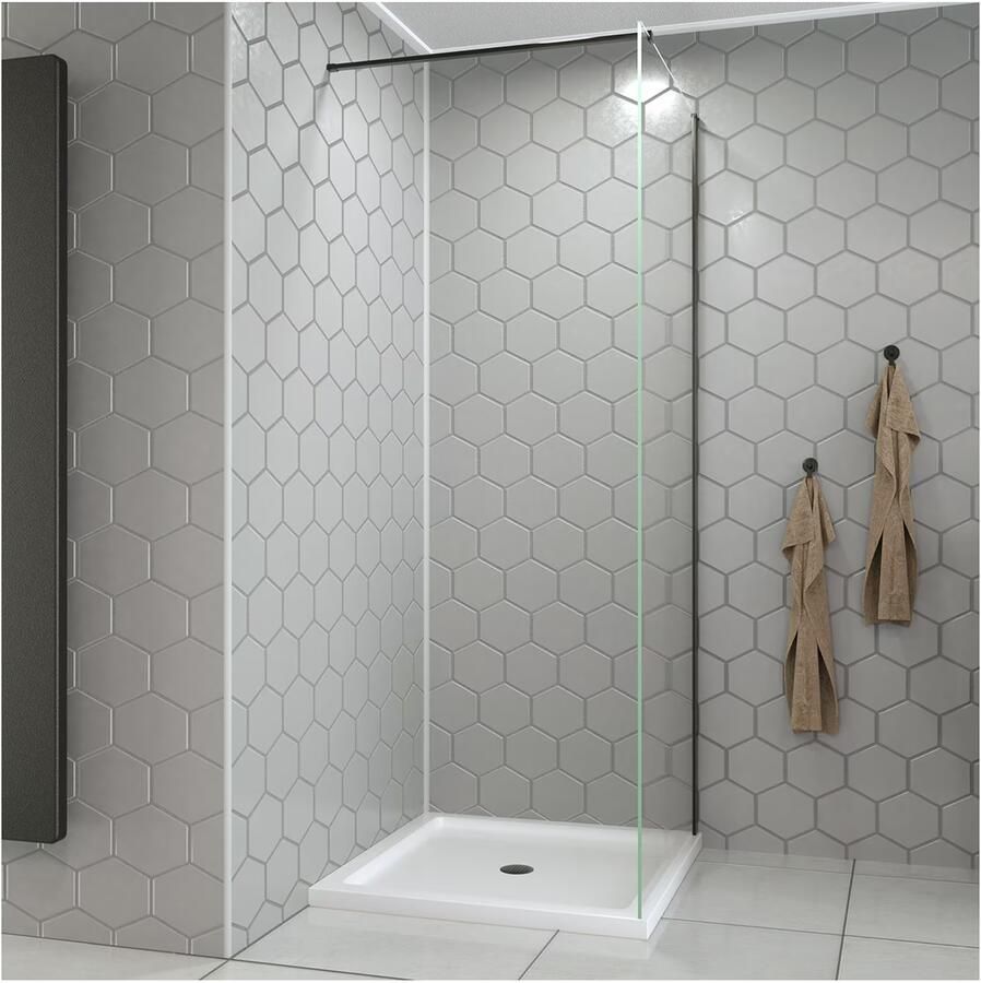 SaniClear Douchewand Redro | 120x200 cm | Helder glas | Rvs look beslag - Foto 3