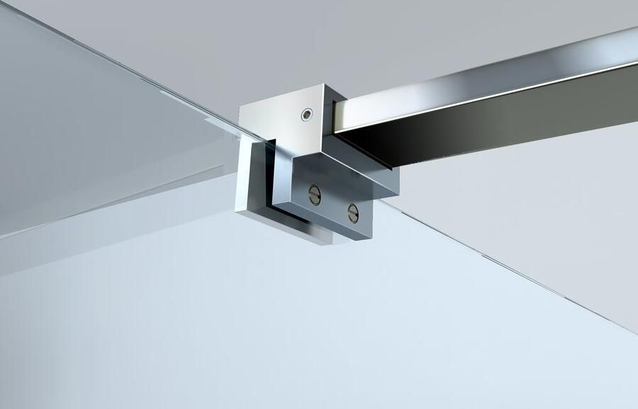 SaniClear Douchewand Redro | 120x200 cm | Helder glas | Chroom beslag - Foto 2