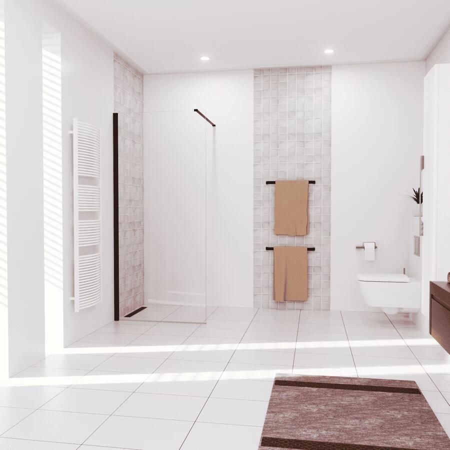 SaniClear Douchewand Redro | 90x200 cm | Helder glas | Mat zwart beslag - Foto 2