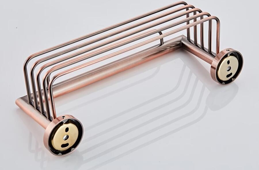 SaniClear Flaconhouder Copper | Wandmontage | 25x9x13 cm | Messing | Rechthoek | Geborsteld koper - Foto 2