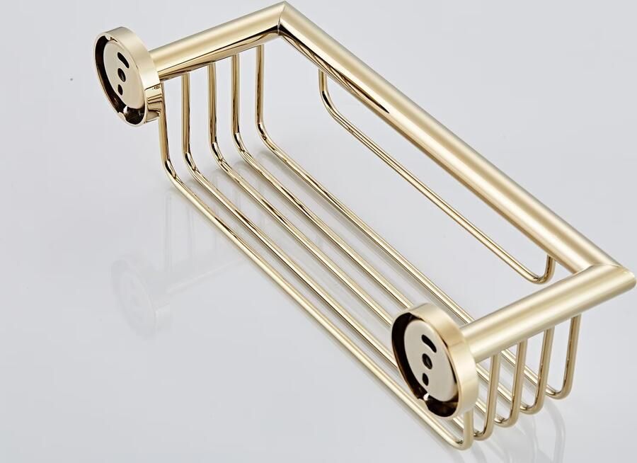 SaniClear Flaconhouder Dorado | Wandmontage | 25x9x13 cm | Messing | Rechthoek | Goud glans - Foto 2