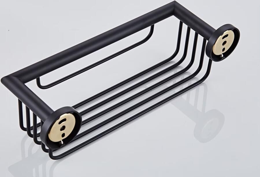 SaniClear Flaconhouder Nero | Wandmontage | 25x9x13 cm | Messing | Rechthoek | Mat zwart - Foto 2