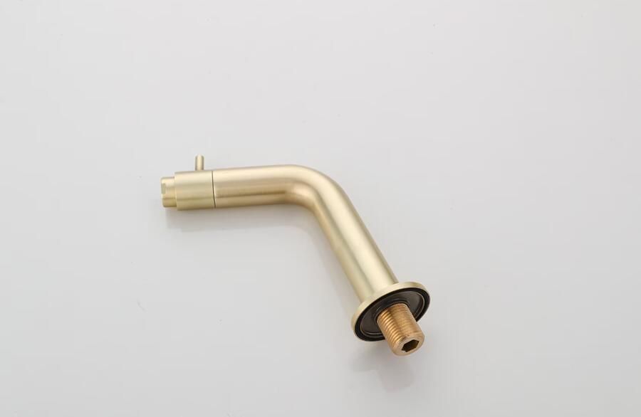 SaniClear Fonteinkraan Brass | Inbouw | Koudwater kraan | Excl.Inbouwdeel | Rond | Geborsteld messing mat goud - Foto 3