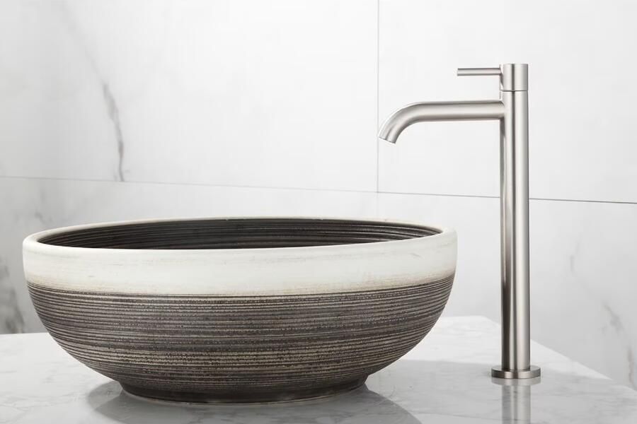 SaniClear Fonteinkraan Exclusive | Opbouw | Koudwater kraan | Hoog model | 1-hendel | Rond | RVS look - Foto 3