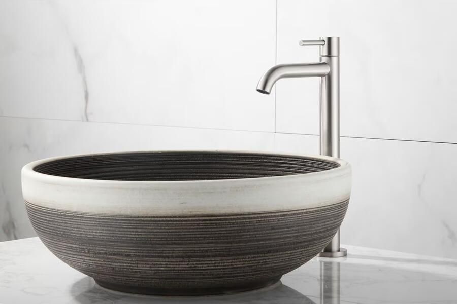 SaniClear Fonteinkraan Exclusive | Opbouw | Koudwater kraan | Hoog model | 1-hendel | Rond | RVS look