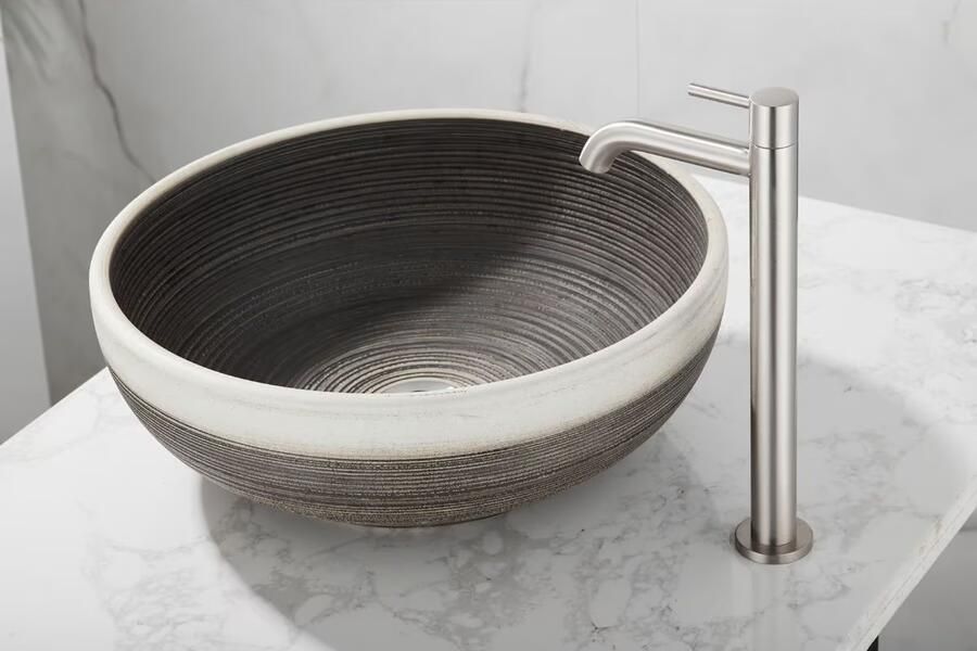 SaniClear Fonteinkraan Exclusive | Opbouw | Koudwater kraan | Hoog model | 1-hendel | Rond | RVS look - Foto 2