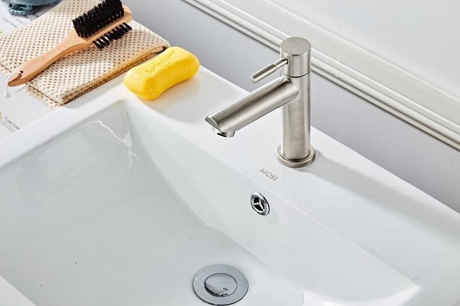 SaniClear Fonteinkraan Inox | Opbouw | Koudwater kraan | Standaard model | 1-hendel | Rond | RVS look - Foto 2