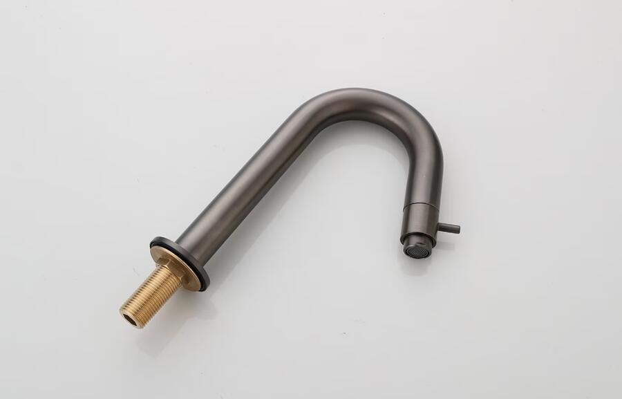 SaniClear Fonteinkraan Iron | Opbouw | Koudwater kraan | Standaard model | 1-knop | Rond | Verouderd ijzer Gunmetal - Foto 2