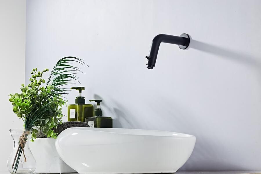 SaniClear Fonteinkraan Nero | Inbouw | Koudwater kraan | Excl.Inbouwdeel | Rond | Mat zwart