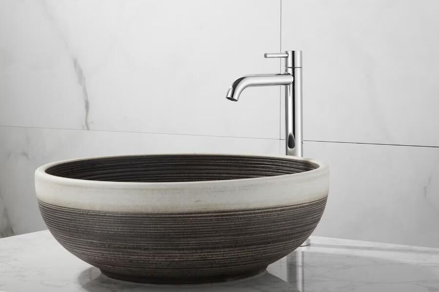 SaniClear Fonteinkraan Talpa | Opbouw | Koudwater kraan | Hoog model | 1-hendel | Rond | Chroom - Foto 2