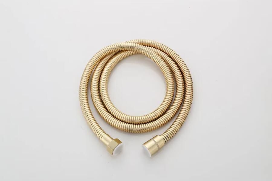 SaniClear Glijstang set Brass | 60 cm | Incl.Handdouche en Doucheslang | Geborsteld messing mat goud