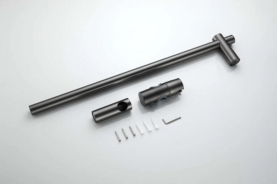 SaniClear Glijstang set Iron | 60 cm | Incl.Handdouche en Doucheslang | Verouderd ijzer gunmetal