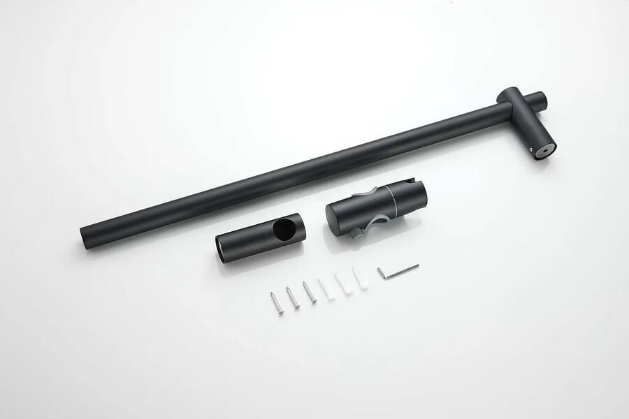 SaniClear Glijstang set Nero | 60 cm | Incl.Handdouche en Doucheslang | Mat zwart