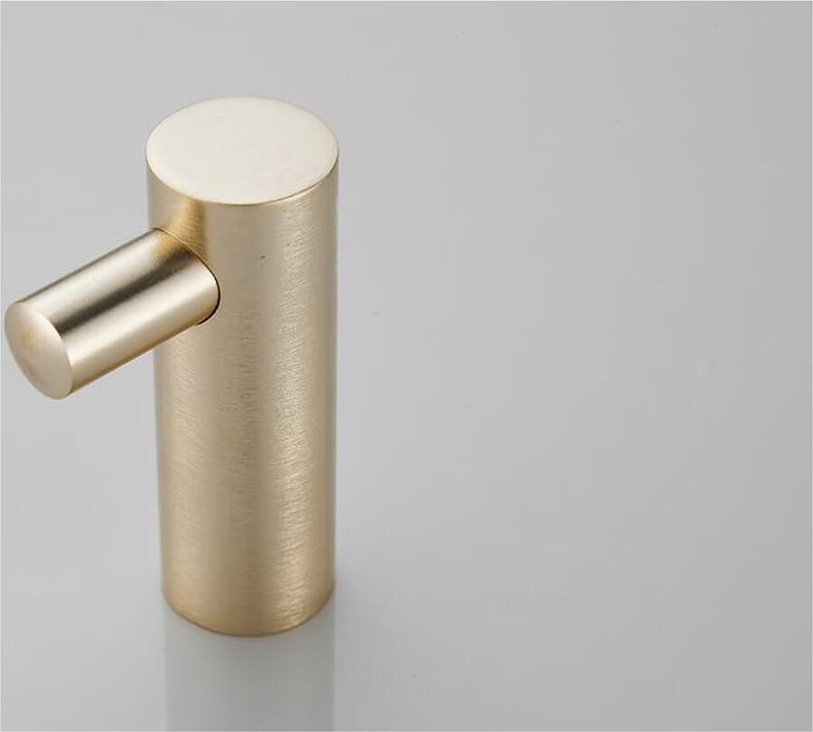 SaniClear Handdoek haak Academy | Wandmontage | 2 cm | Enkel haaks | Geborsteld messing mat goud