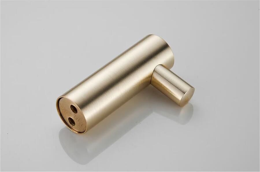 SaniClear Handdoek haak Academy | Wandmontage | 2 cm | Enkel haaks | Geborsteld messing mat goud - Foto 2