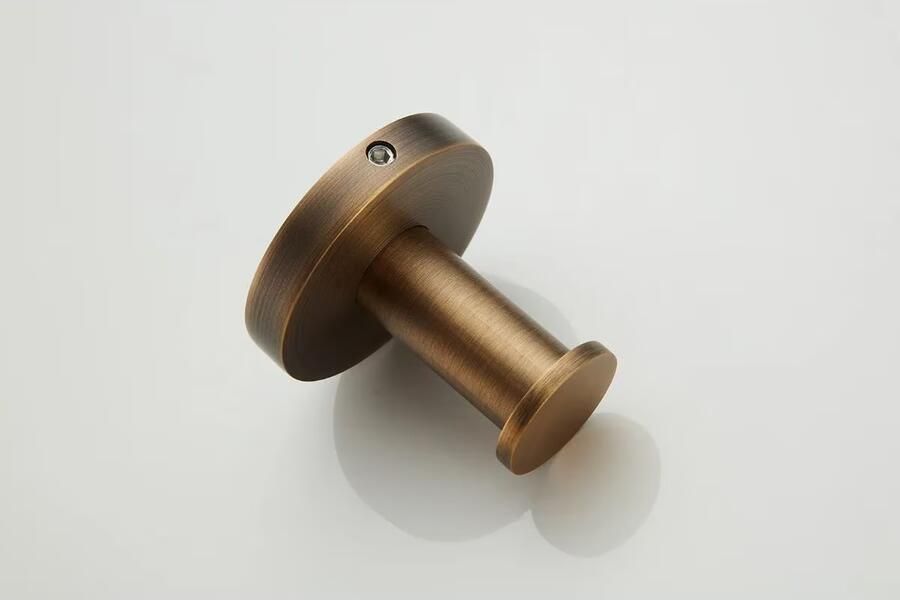 SaniClear Handdoek haak Antique | Wandmontage | Messing | Rond | Verouderd messing