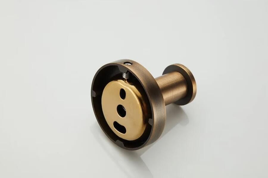 SaniClear Handdoek haak Antique | Wandmontage | Messing | Rond | Verouderd messing - Foto 2