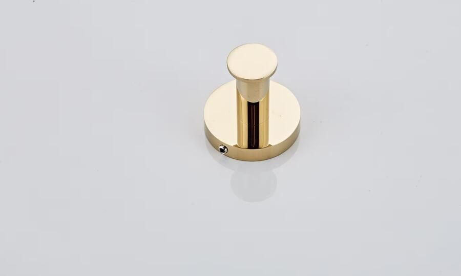 SaniClear Handdoek haak Dorado | Wandmontage | Messing | Rond | Goud glans - Foto 2