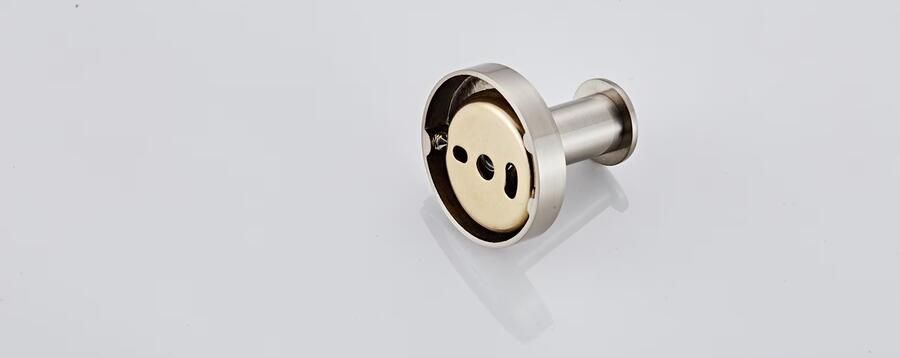 SaniClear Handdoek haak Inox | Wandmontage | Messing | Rond | RVS look - Foto 3