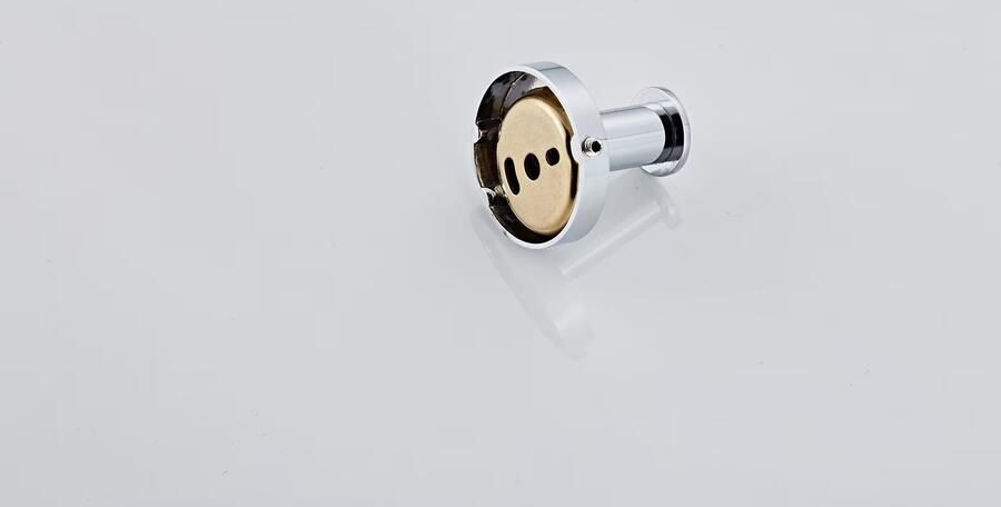 SaniClear Handdoek haak Shine | Wandmontage | Messing | Rond | Chroom - Foto 2