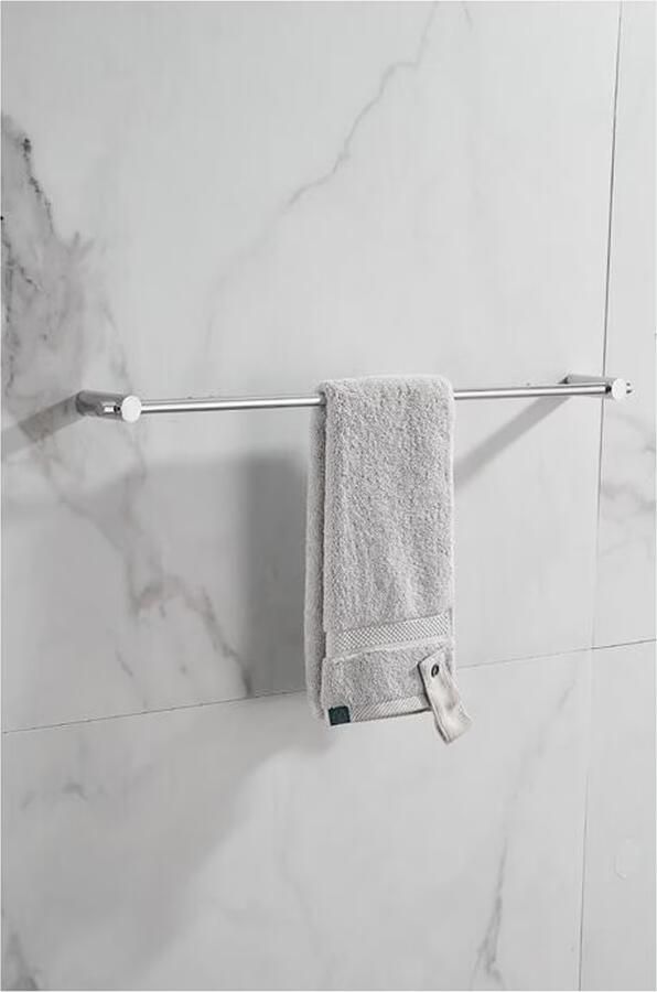 SaniClear Handdoek houder Academy | Wandmontage | 60 cm | Enkel houder | Chroom - Foto 3