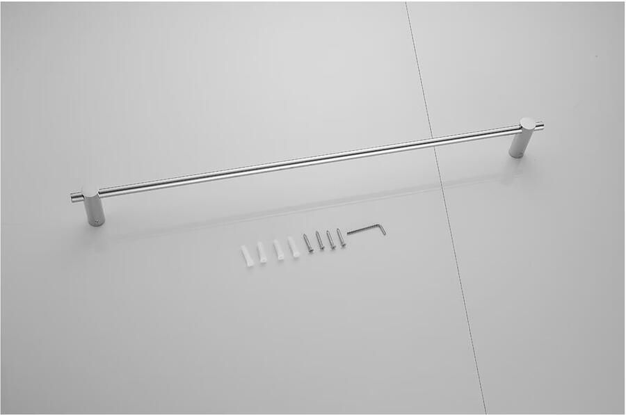 SaniClear Handdoek houder Academy | Wandmontage | 60 cm | Enkel houder | Chroom - Foto 2