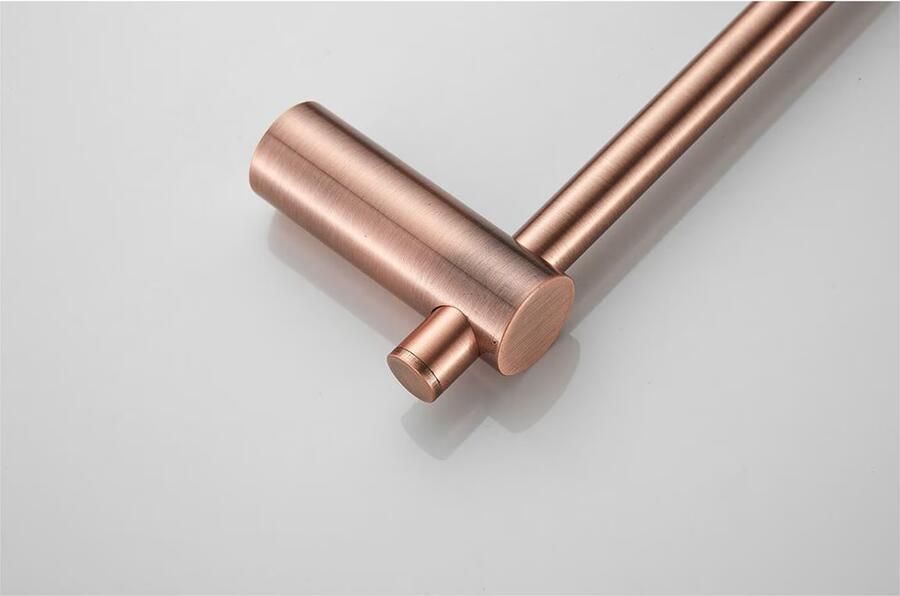 SaniClear Handdoek houder Academy | Wandmontage | 60 cm | Enkel houder | Geborsteld koper