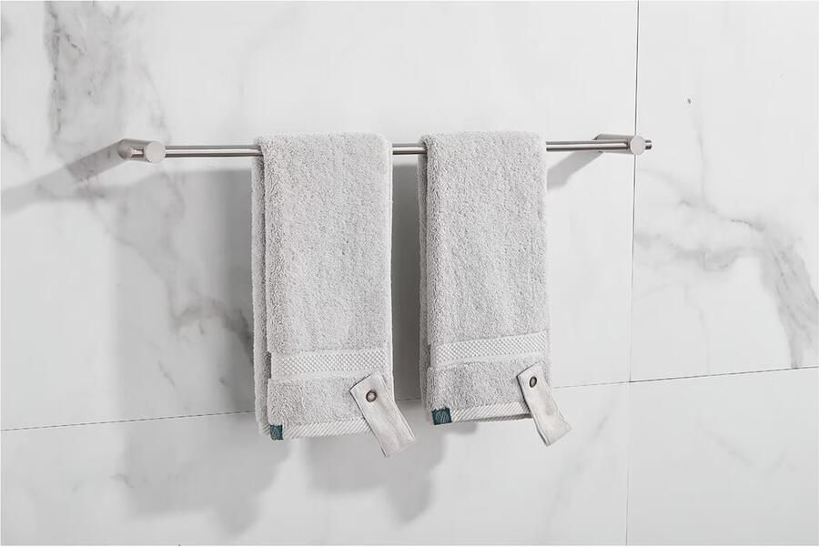 SaniClear Handdoek houder Academy | Wandmontage | 60 cm | Enkel houder | RVS look - Foto 3