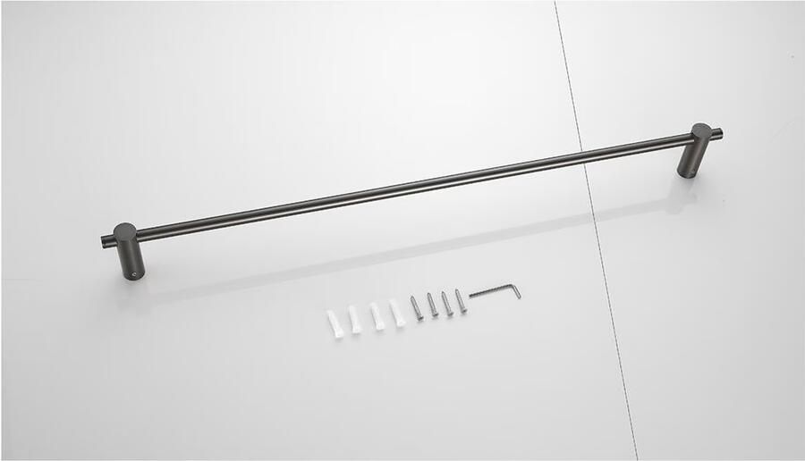 SaniClear Handdoek houder Academy | Wandmontage | 60 cm | Enkel houder | RVS look - Foto 2