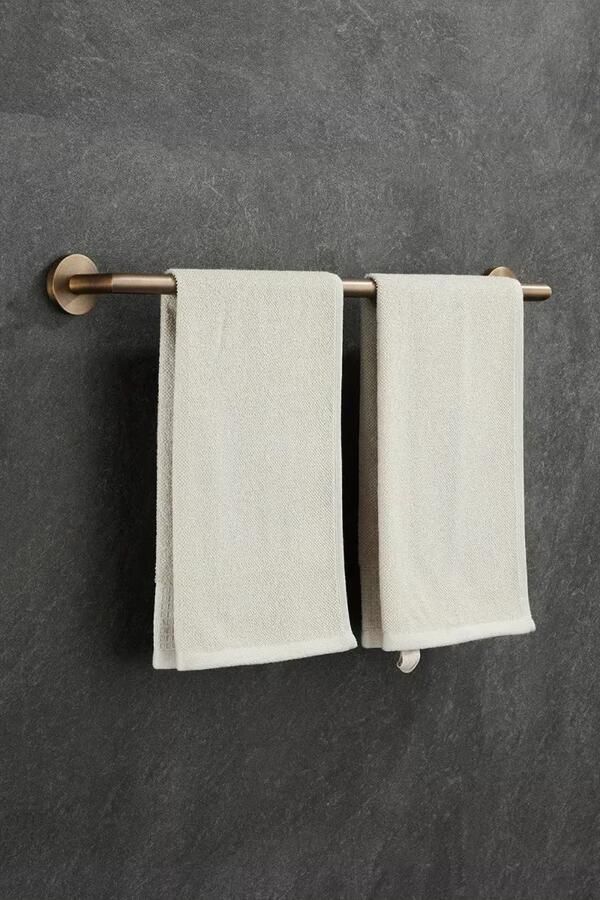 SaniClear Handdoek houder Antique | Wandmontage | Messing | Rond | Verouderd messing - Foto 3